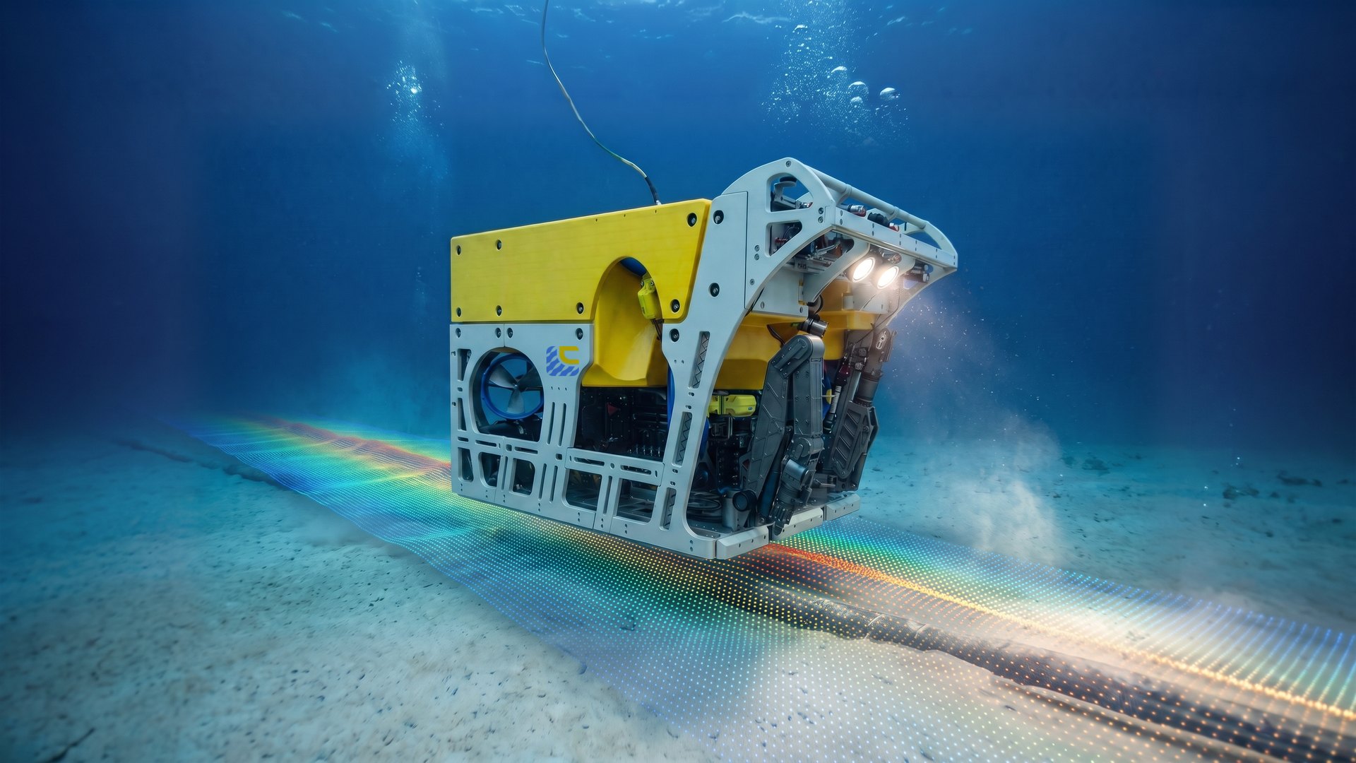 The C-TRACK ROV following a sonar swath along a subsea power cable