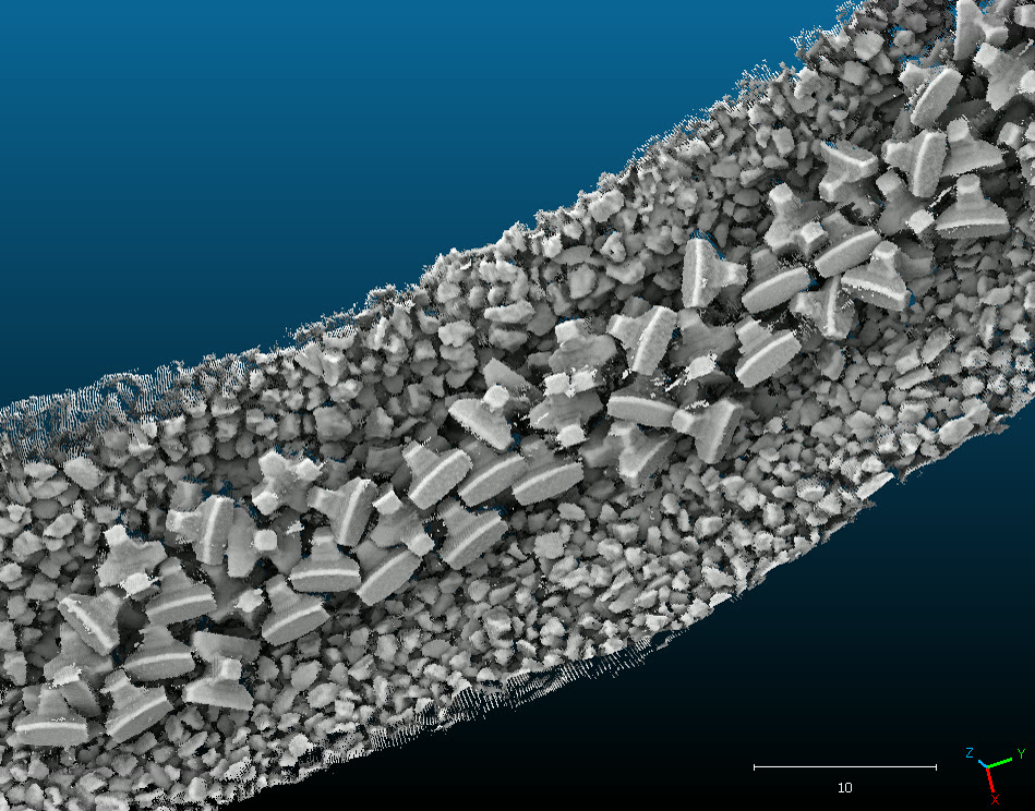 3D point cloud scan of breakwater armour units
